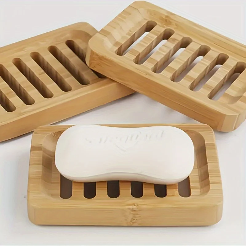 Soap Dish Draining - Plateau en bambou en bois pour