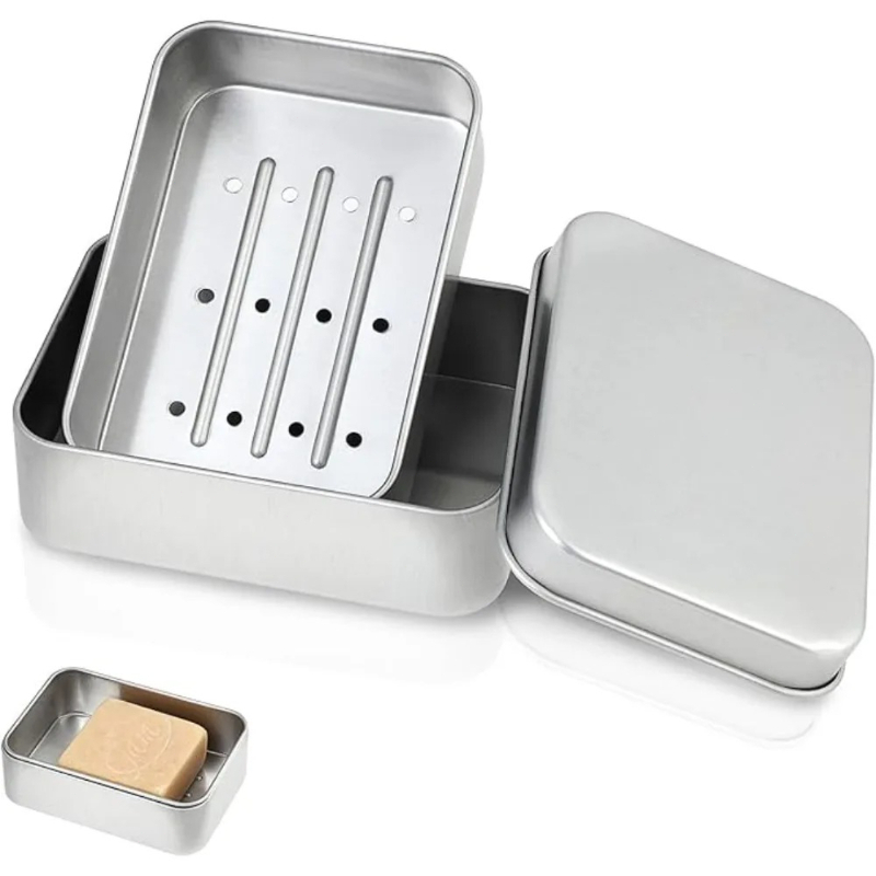 Soap Dish Draining - 1 porte-savon portable en aluminium à