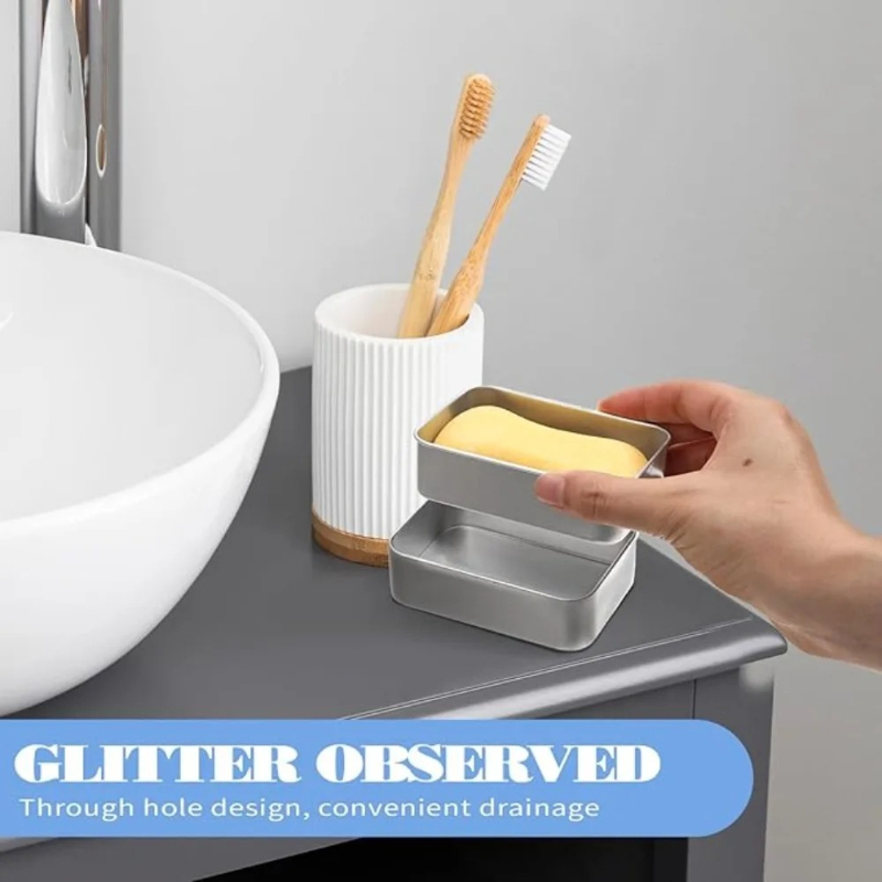 1 porte-savon portable en alum - Soap Dish Draining avis et prix