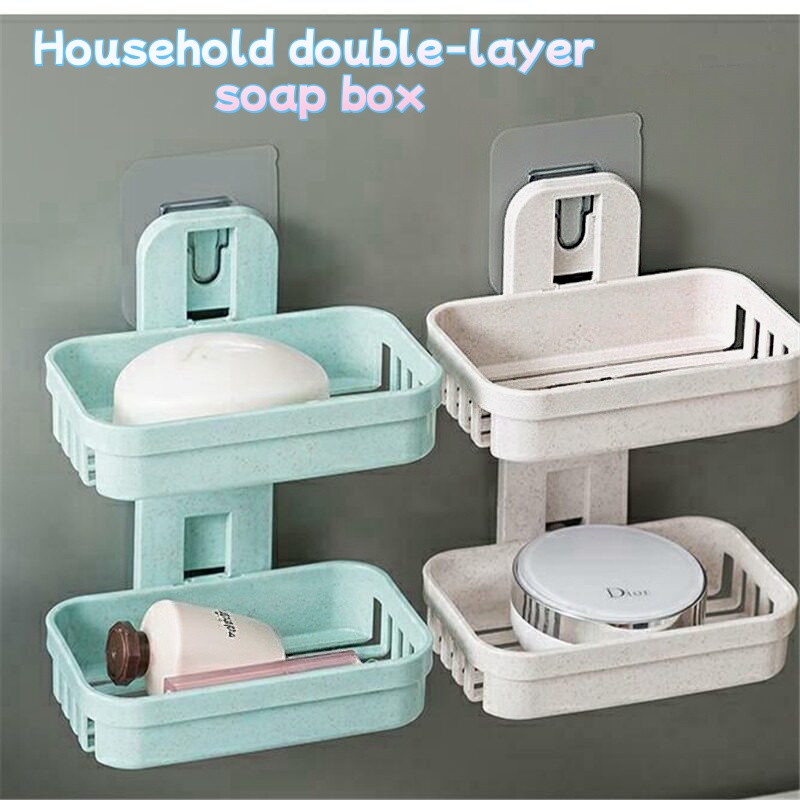 Porte-savon mural double couch - Soap Dish Draining avis et prix