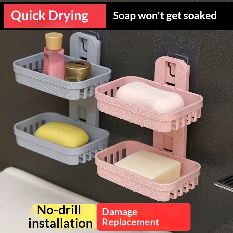 Porte-savon mural double couch - Soap Dish Draining avis et prix
